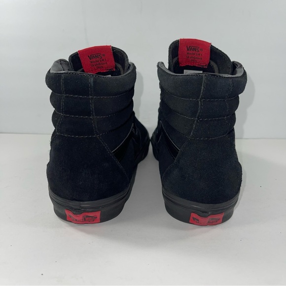 Vans Skate Sk8-Hi Shoe Black Suede Size 9.5 - Picture 4 of 8